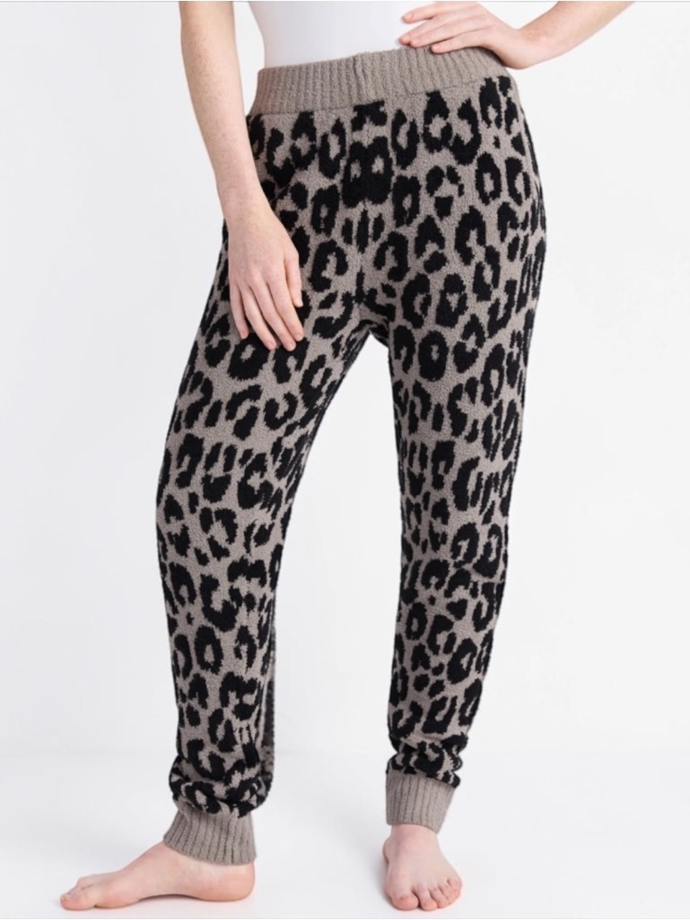 Joyspun 2X Cozy Knit Animal Print Joggers Soft Lounge Pants 29 Inseam NWOT